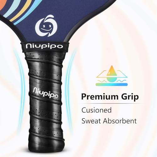 Image of niupipo Pickleball Paddles Set of 2 or 4, USAPA Approved Fiberglass Pickleball Paddle Set with Balls and Bag, Polypropylene Honeycomb Core, Lightweight Pickleball Paddles for Beginners Men Women