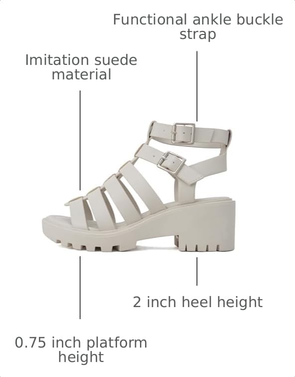 Image of Soda inchRebirth inch ~ Women Open Toe Fisherman Multi Strap Buckle Lug Sole Low Block Heeled Sandals