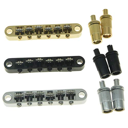 KAISH Chevalet de chevalet Tune-O-Matic pour guitare Epiphone Les Paul, SG, Dot, Bigsby avec tiges filetées M8 Noir - Les Beatles, Paul McCartney, John Lennon, RIngo Starr, George Harrison KAISH Chevalet de chevalet Tune-O-Matic pour guitare Epiphone Les Paul, SG, Dot, Bigsby avec tiges filetées M8 Noir – Image 7