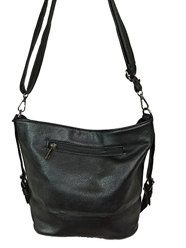 Skull Studded Cross Body Shoulder Bag for Women Black4