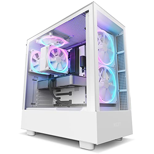 Image of NZXT T120 RGB CPU Air Cooler - RC-TR120-W1 - Conductive Copper Pipes - Fluid Dynamic Bearings - AMD and Intel Compatibility - White