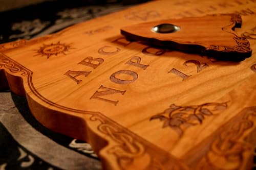 Beatus Lignum Celtic Ouija Board Real CHERRY wood 16 x 11 x 1/2 Thick - Customizable