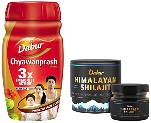 Image of Dabur 100% Pure Himalayan Shilajit Resin 15g | Boosts Stamina and Energy| Immunity Booster & Dabur Chyawanprash : 2X Immunity, helps build Strength and for Stamina - 950g