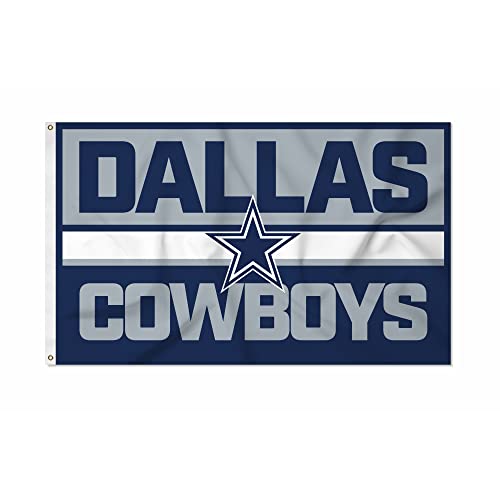 Rico Industries NFL Football Dallas Cowboys Bold 3 x 5 Banner Flag Single Sided - Indoor or Outdoor - Home Dcor