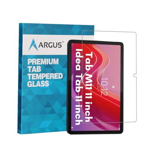 Image of Argus HD Clear Tempered Glass for Lenovo Tab M11 / Lenovo Idea Tab 11 inch Screen Protector Guard for Lenovo Tab M11 / Idea Tab Tablet, 9H Anti-Scratch, Smudge Proof, Bubble Free Guard - Pack of 1