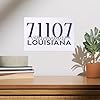 Lantern Press 8x12 Art Print, Shreveport, Louisiana, 71107 Zip Code (Blue) #1