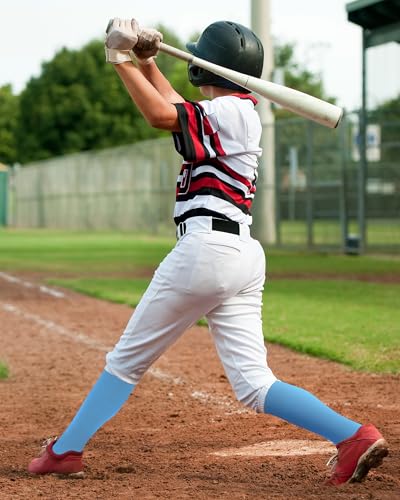 Image of Panitay 2 Pairs Over The Knee Baseball Socks High Football Softball Socks Sport Extra Long for Boys Girls Youth Women Men