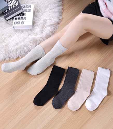 Image of SDBING Womens Cat Socks Cute Gifts Animal Soft Breathable Thin Cotton Casual Crew Socks 5 Pairs