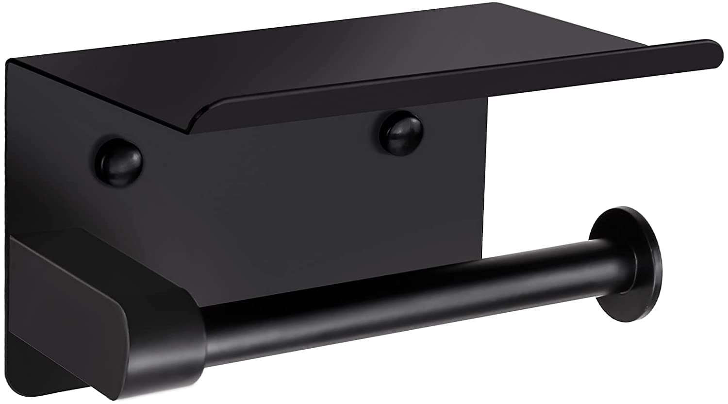 Zollyss Toilet Paper Holder with Shelf, Stainless Steel Wall Mounted Tissue Roll Paper Dispenser Holder, Washroom Bathroom Matte Black Toilet Paper Roll Holde (B0B19ZFLT7) Amazon Price History, Amazon Price Tracker