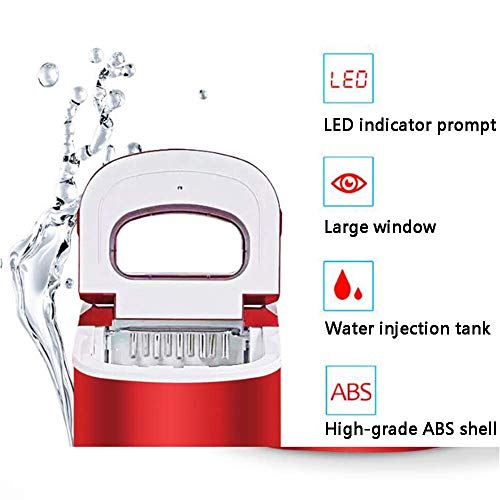 Fabricadora de hielo portátil 35 lb/24 h rápida miniatura 4