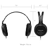 Panasonic-Full-Sized-Lightweight-Long-Cord-Headphones--RP-HT161-K-Black Panasonic Headphones, Lightweight Over the Ear Wired Headphones with Clear Sound and XBS for Extra Bass, Long Cord, 3.5mm Jack for Phones and Laptops – RP-HT161-K (Black)