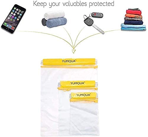Yumqua Clear Waterproof Bags, Water Tight Cases Pouch Dry Bags For Camera Mobile Phone Maps Pouch Kayak Military Boating Document Holder - 3 Piece Set #TOP7