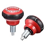 uxcell M16 Pull Pin Spring Knob Replacement Parts for Home Fitness Height Adjustment Screws Equipment, Black Red 2Pcs