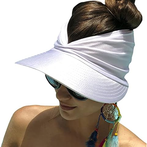 Baynetin Damen Visor Sonnenhut mit Großer Krempe Cover