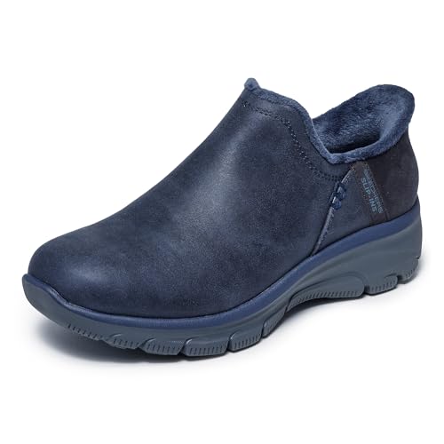 Skechers Women's Easy Going-Modern Hour-Hands Free Slip-Ins Ankle Boot, Navy, 8.5