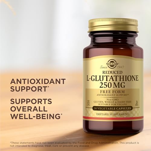 Solgar Reduced L-Glutathione 250 mg - 30 Vegetable Capsules - Antioxidant Support - Non-GMO, Vegan, Gluten Free, Dairy Free, Kosher - 30 Servings - image 5