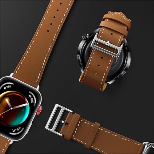 Sangle en cuir montre connectée Watch Fit 3 bracelet remplacement correa