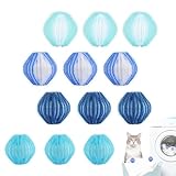 Lot de 12 boules anti-peluches réutilisables pour machine à laver, pour enlever les poils ...