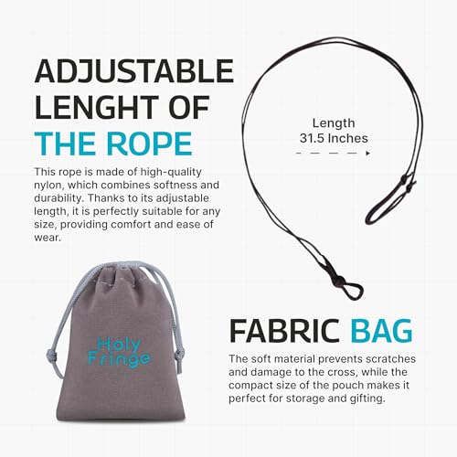 Natural Walnut Wood Cross Necklace for Men & Women - Small Wood Cross Pendant Necklace for Car Mirror - Wooden Religious Pendant Jewelry2