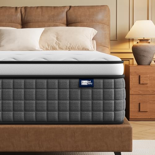 BedStory Matelas 140x190-30 cm - Matelas Ressorts Ensaches - Mousse à Mémoire de Forme - Confort Ferme - Isolation des Mouvements - Matelas Luxe - Soutien...