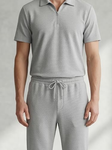 Image of Dollar Men Co-Ord Set | Polyester Trackpants + Polo T-Shirt | Regular Fit, Quick Dry & Breathable | Gym, Casual & Sportswear | Pack of 1