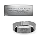 Replacement Sport Bracelet Engraving Plate - 45mm. Includes 5 Lines of Custom Engraving.