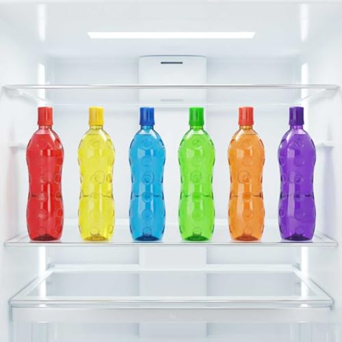 Image of RED WIND Unbreakable 1 Litre Pastel Water Bottles | Pack of 3 | Multicolor | Leakproof Screw Cap | BPA-Free | Bottles for Fridge, Gym, Home, Office, School and Travel