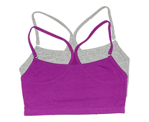 Trimfit Big Girls' Racerback Crop Top (Pack of 2)