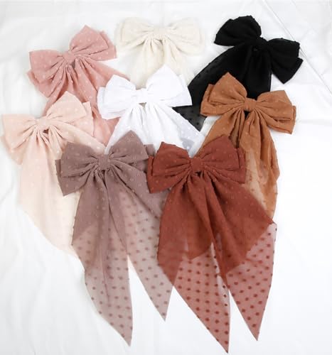 Moños grandes para cabello mujer, set 8 piezas miniatura 2