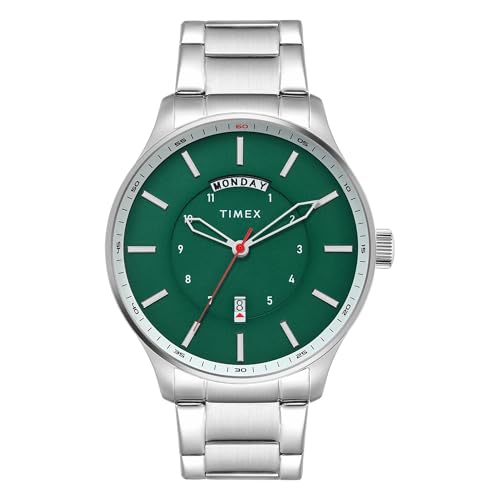 Image of TIMEX Green Round Dial Analog Men's Watch - TWEG29300