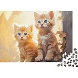 ■❤Chatons Orange mignons Puzzles de haute qualité : nous sommes fiers de dire que tous nos puzzles sont produits en utilisant une technique de découpe de précision pour une finition semblable à celle d'une affiche. Cela garantit que votre puzzle terminé semble lisse et homogène, pour un résultat dont vous pouvez être fier.