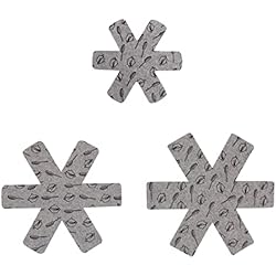 Separador Sartenes Silicona REQAG Juego de 3 protectores de ollas y sartenes 3 tamaños diferentes (38/36/26 cm) separador de sartenes para separar ollas y sartenes