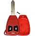 KeylessOption Just the Case Keyless Entry Remote Control Car Key Fob Shell Replacement for KOBDT04A-Red