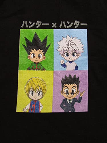Hunter X Hunter Character Squares Men's Black Sleep Pajama Shorts2