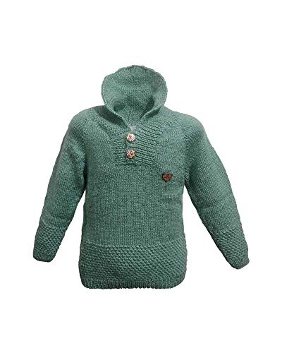 Image of Handmade Winter Wear Woolen High Neck Pullover Sweater for Baby Boys and Boys