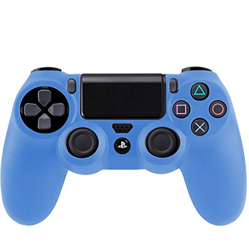 SMARDY Funda Cubierta de Silicona Azul para PS4 Playstation 4 Controlador Mandos