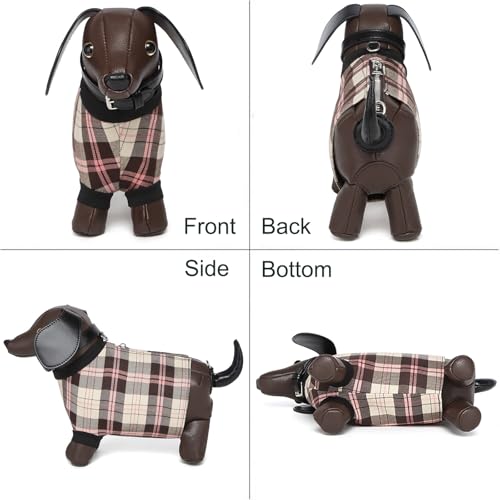 Image of Women PU Leather Unique Novelty Dog Shaped Crossbody Shoulder Bag Handbag Purse