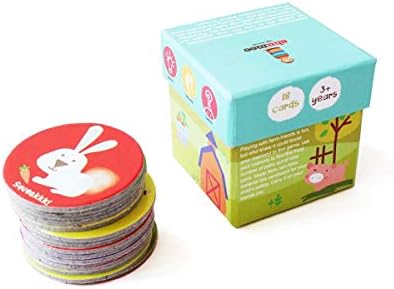 Shumee Farm Animals Snap Card Game for Toddlers, Kids, Preschoolers (Set of 52 Cards) | Fun Memory Card Game for Families, Birthday Gifts and Party Favors| Learning Educational Toy|3 Years+