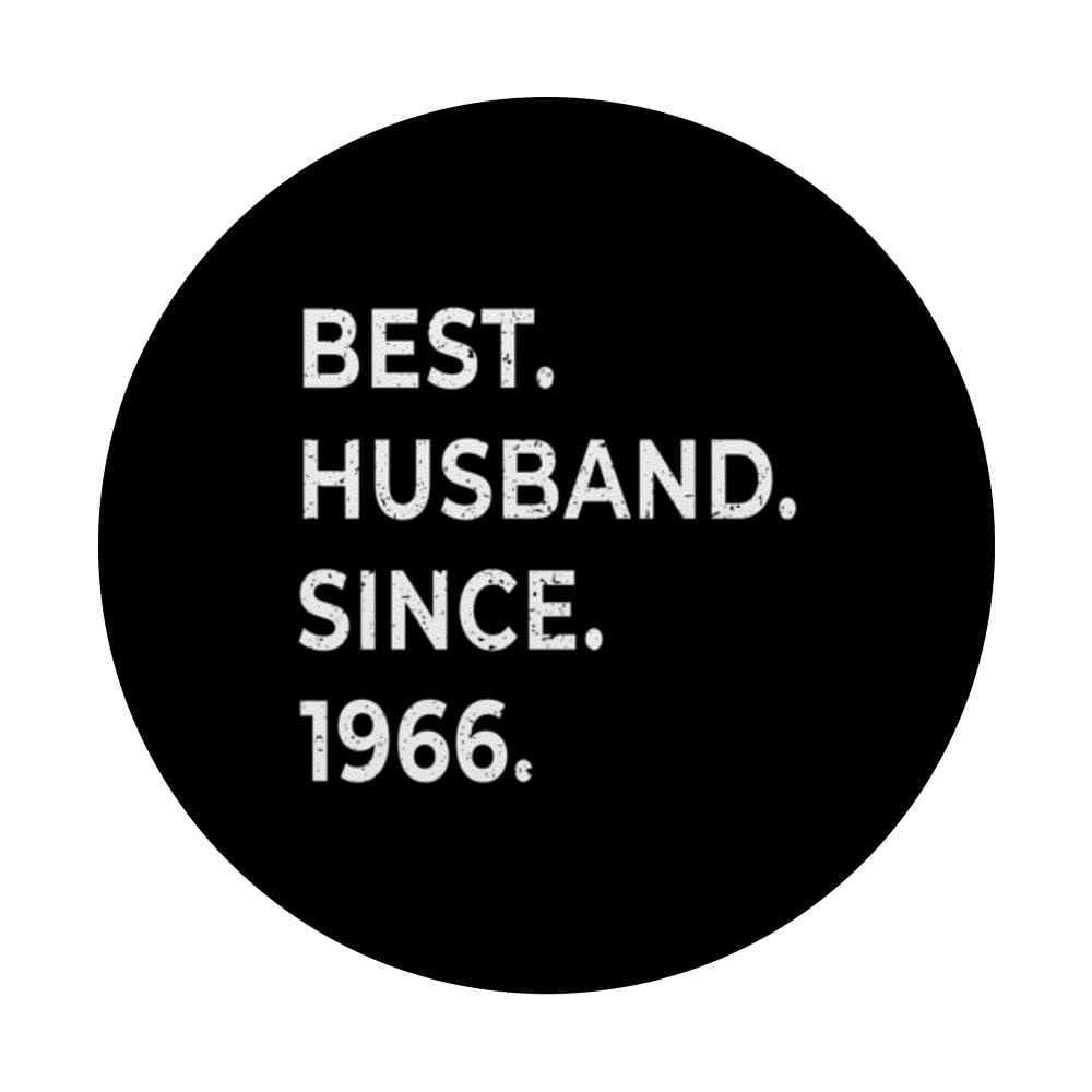 best husband since 1966 epic husband 1966 husband gifts PopSockets Swappable PopGrip, Black - Image 3