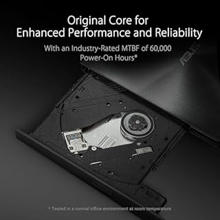 ASUS Lecteur Graveur CD / DVD externe SDRW-08D2S-U LITE Noir – Graveur DVD x8 ultra-compact, M-Disc supporté, compatibilité Windows et Mac OS