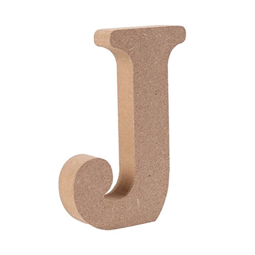 Freeas Freestanding Wooden Letters, Alphabet Decorative Wood Letters Hanging Wall 26 Letters DIY Words Sign for Children Baby Name Girls Bedroom Wedding Birthday Party Home Décor (J)