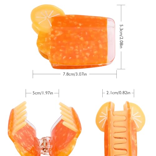Personalised Acetate Novelty Whiskey Nogaiya Cocktails and Mixed Drinks Hair Hlaw Clip Orange Cocktail Design 1 Piece