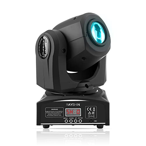 RAYSHIN 60 W LED Moving Head Lumière faisceau lumière effet scène avec 8 motifs + rotation + 8 couleurs effet pour DJ Show Concert Party KTV Cover