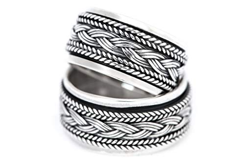 Windalf Wikinger Ring WYKIN h: 1 cm Drehring mit Wikingerknoten...