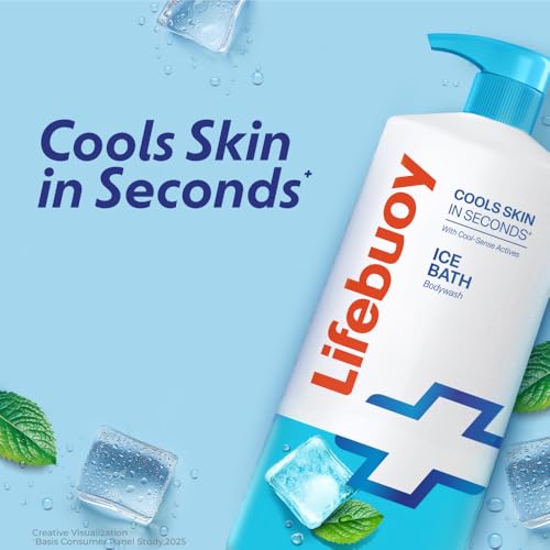 Image of LIFEBUOY Ice Bath Bodywash, 750ml, for Instant Heat Relief, with Menthol and Cool Sense Actives, Skin Cooling in Seconds, Refreshing Fragrance, for Men and Women