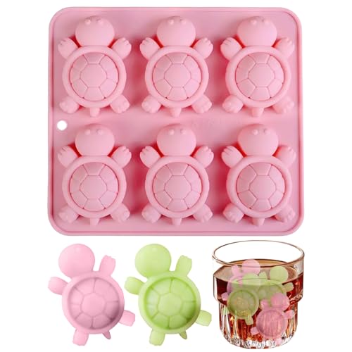 Bandejas De Hielo De Silicona Para Congelador - Moldes de Hielo en Forma de Tortuga - Para Chocolate Vino Cocktails Fiestas Fruta Aficionados Al Aire Libre Y Familia