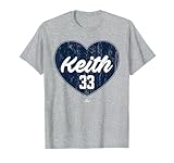 Distressed Heart Colt Keith Detroit Baseball MLBPA T-Shirt