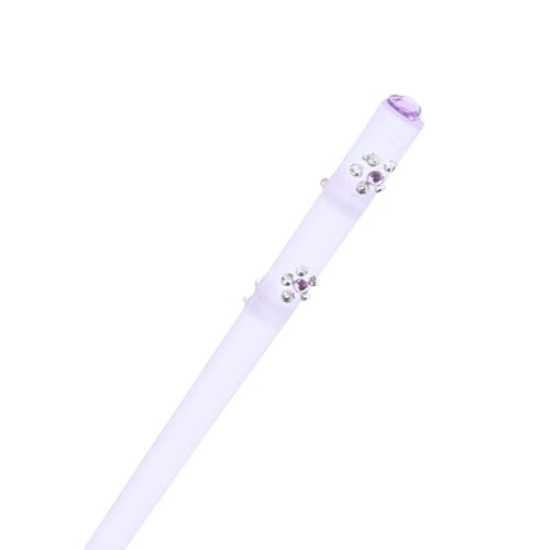 Miniatura 5 de Palitos para cortar el cabello transparente rosa con flor de diamante