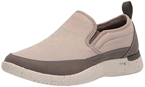 Rockport Men's Truflex Fly Slip on Mudguard Sneaker, Stone Multi, 8.5 Wide