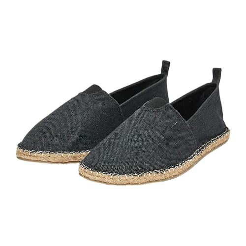 Image of Styli Men Chambray Comfort Canvas Espadrilles | Lightweight Slip-On Casual Shoes with Cushioned Footbed |Casual, Summer & Everyday Wear Shoes